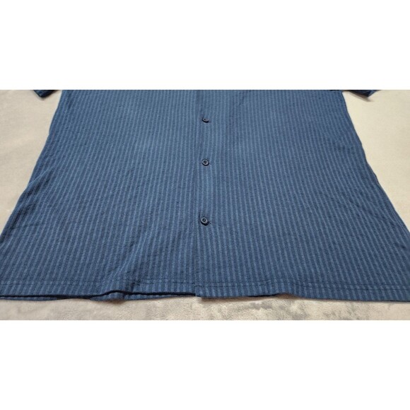 The Commons Men's Navy XL Tall Textured Knit Short Sleeve Hybrid Shirt NWT - Picture 6 of 12